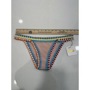 Kiini  Luna Brief Bikini Bottom Nude MulticolorHandmade‎  Crochet Swimwear Beach